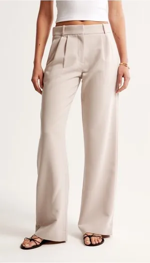 Abercrombie Sloane Low Rise Tailored Wide Leg Pants NEW thumbnail 1
