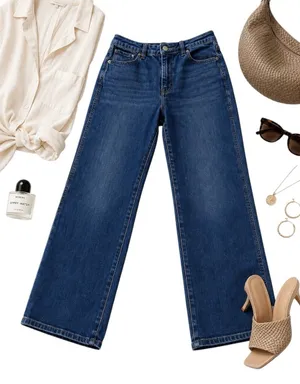 J.Crew High Rise Vintage Straight Crop Jeans Dark Wash Stretch Denim Women’s 31 thumbnail 1