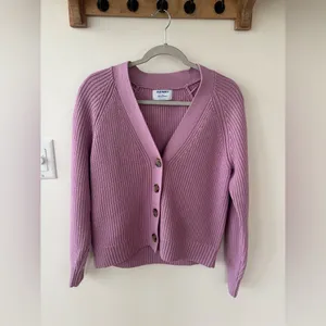 Old Navy XS Lilac Cotton Button Up Cardigan Sweater thumbnail 5