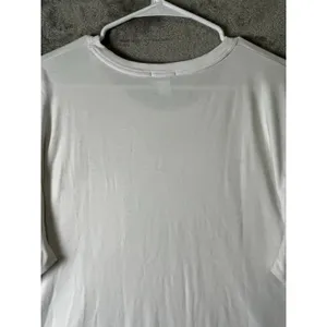 LAKE White Pima Cotton Long Sleeve Pocket Tee Shirt Size Large thumbnail 3