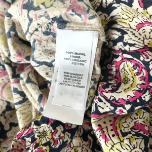Emerson Fry Love Tòmas Modal Maxi Dress Pink Paisley Hand Block Print Size Small thumbnail 7