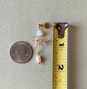 Handmade fairy cute unique style dangle earrings🩵 thumbnail 8