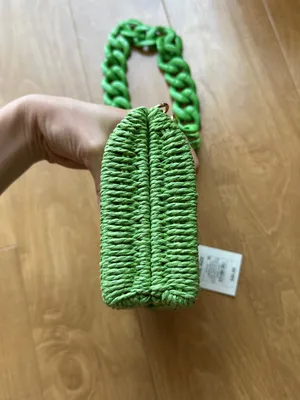 a new day Bright Green Wicker Basket Shoulder Bag & Crossbody, NWT thumbnail 10