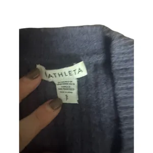 ATHLETA Navy Blue Cardigan Sweater Womens‎ Size S V-Neck Button Front Knit thumbnail 3