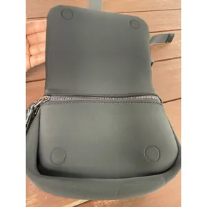 Black Neoprene Fanny Pack Belt Bag Crossbody Sling Bum Bag Sport Casual Unisex thumbnail 3