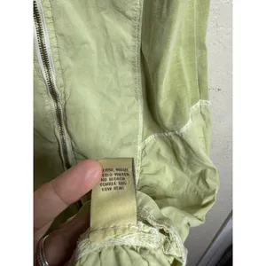 XCVI Imogen Dress Green Cotton Zip Front Ruched Knee Length size L Boho thumbnail 8