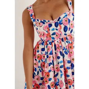 For Love and Lemons Gianna Mini Dress Floral Sleeveless Dress NWT Size Medium thumbnail 3