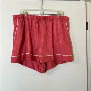 Auden Red Pajama Top with White Trim Pink Size XXL thumbnail 7
