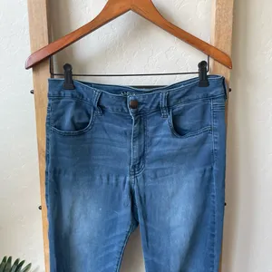 American Eagle Outfitters Dark Blue High Rise Jegging Skinny Jeans thumbnail 2