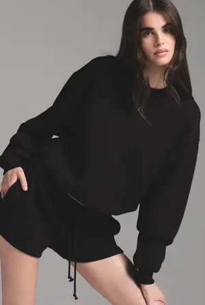 SKIMS Cotton Fleece Crew Sweatshirt M thumbnail 1