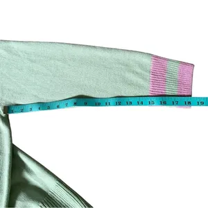Show Me Your MuMu Hartford Sweater Dress Mint Green Pink Trim Oversized XXL thumbnail 6