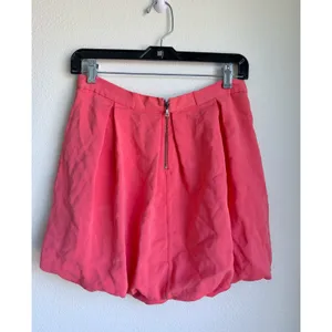 ALICE + OLIVIA Pleated Bubble Hem Coral Salmon Pink Mini Skirt Womens 8 thumbnail 3