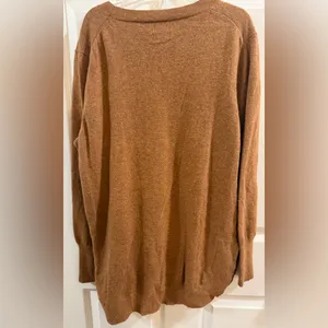 J. Crew Crewneck Merino Wool Blend Sweater in Caramel Brown thumbnail 6