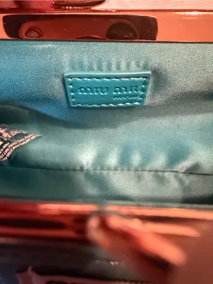 Miu Miu Blue Mini Pochette/Cross thumbnail 4