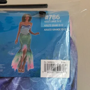 Disney The Little Mermaid Ariel Adult L Costume Dress Multicolor 786 thumbnail 4