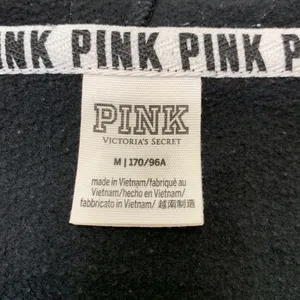 PINK Victoria’s Secret Full Zip Cropped Hoodie Black Size M thumbnail 7