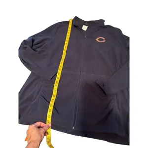 Chicago Bears Full-Zip Fleece Jacket XXL Navy Blue thumbnail 7
