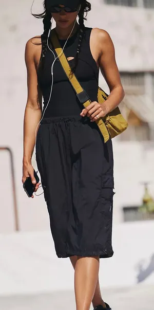 NWT Free People Movement Break It Down Onesie in Black thumbnail 1
