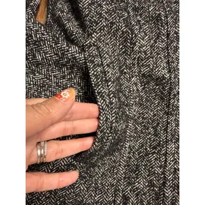 London Fog Womens Black White Herringbone‎ Button Front Pea Coat Jacket Size M thumbnail 2