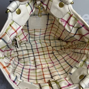 y2k COACH 2008 11791 Heritage Striped Tote Handbag thumbnail 6