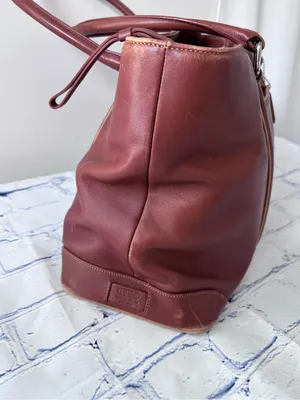 Vintage Coach Hamptons Leather Tote Bag 7515 Chestnut Brown Business Carryall thumbnail 4
