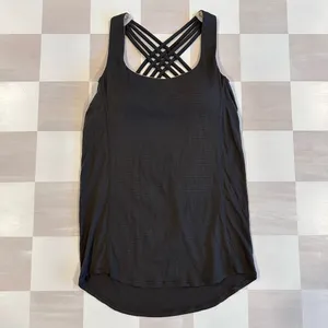 lululemon free to be wild built in bra tank top dark wren green 4 thumbnail 3
