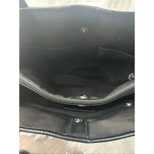 Coach Black Signature Python Stripe Carryall shoulder Bag 14x10x6 hobo thumbnail 7