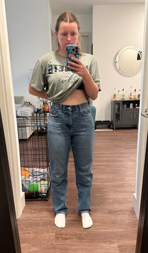 American Eagle Super High Rise Straight Jeans thumbnail 5