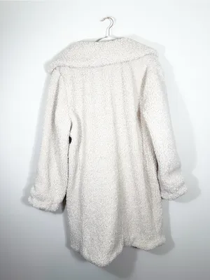 J. Crew Teddy Sherpa Lady Coat Cream Cozy Winter Size 2X thumbnail 3