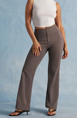 Halara Women's Flare Leg High Waisted Pants Light Brown/Gray Size Medium READ thumbnail 1
