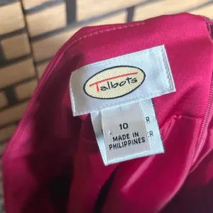 Talbots‎ Dark Pink Satin Maxi Skirt Size 10 thumbnail 7
