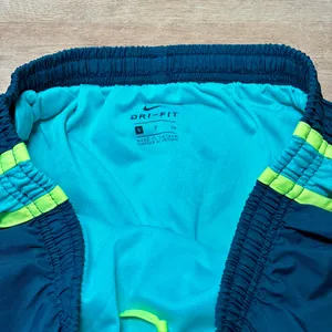 Nike Dri-Fit Women's Small Running Shorts Teal Blue/ Neon thumbnail 2