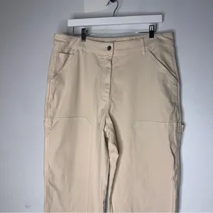 Wilfred Free Pants‎ Beige Modern Utility High Rise Aritzia Ladies Casual Size 16 thumbnail 3