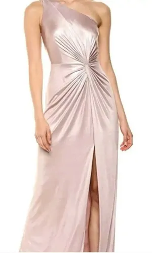 Adrianna‎ Papell Pink Metallic Slit Evening Gown thumbnail 1