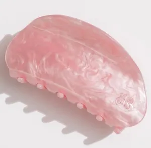 Frasier Sterling Monogram Pink Pearl Hair Claw Clip thumbnail 1