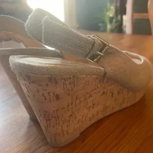 Maurices Cork Wedge Heels Sz 10 Danielle Slingback‎ Open Toe Cute! EUC! Bin A thumbnail 7