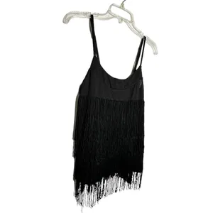 Forever‎ 21 Black Top With Layered Fringe thumbnail 3