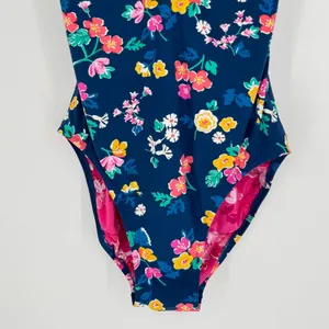 Vera Bradley Sea Tea Amanda Cutout One Piece Swimsuit Large Blue Floral Swimsuit thumbnail 5