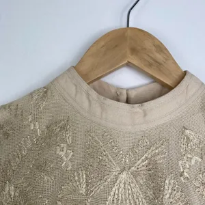 Free People Mini Boho Dress Women Size 0 Cream Embroidered Witch‎ Fairy Concert thumbnail 7
