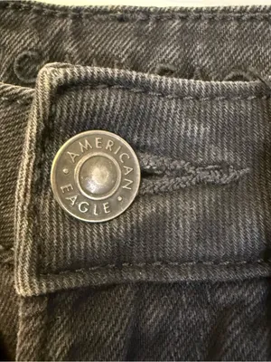 American Eagle Outfitters Black Distressed Mom Jeans thumbnail 3