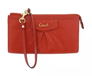 Coach Women's Long Pocketbook Wristlet, Rust thumbnail 1