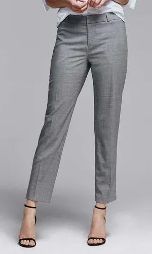 Banana Republic Avery Mid Rise Straight Ankle Pants Gray Novelty Size 10 NWT thumbnail 1