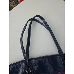 COACH poppy tartan signature tote bag blue/purple F-20109 thumbnail 11