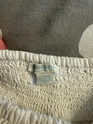 American Eagle White Flowy Shorts  thumbnail 3