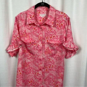 Revolve Lovers and Friends Pink Floral Juliet Mini Shirt Dress Sz.S thumbnail 7