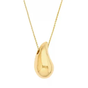 Teardrop Pendant Necklace,‎ Gold Plated Sterling Silver Jewelry, 16-18” thumbnail 10