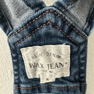 Wax Jean Blue Denim Overall Shorts Size S thumbnail 4