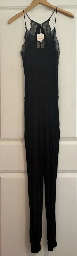 Black Lace Garment with THANKS Tag thumbnail 1