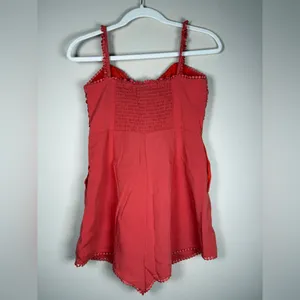 Majorelle Joyce Linen Blend Romper in Red Sz S EUC Summer Sexy Beachy Date thumbnail 10