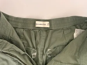 Abercrombie & Fitch Cargo Jogger Pants M Sage Green Y2K Utility thumbnail 4